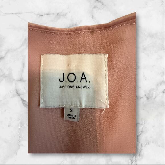 J.O.A. Just One Answer Baby Pink Wrap Dress Open Front w/Short Lining Dress. S - Picture 3 of 12